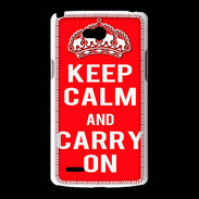 Coque LG L80 Keep Calm and Carry on Rouge