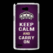Coque LG L80 Keep Calm and Carry on Violet