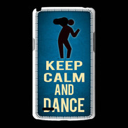 Coque LG L80 Keep Calm and Dance Bleu