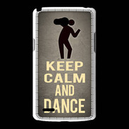 Coque LG L80 Keep Calm and Dance Gris