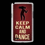 Coque LG L80 Keep Calm and Dance Rouge