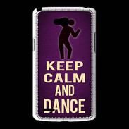 Coque LG L80 Keep Calm and Dance Violet