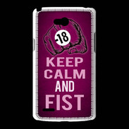 Coque LG L80 Keep Calm and Fist Rose