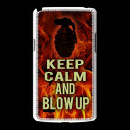 Coque LG L80 Keep Calm and Grenade Feu