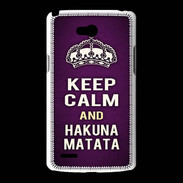 Coque LG L80 Keep Calm and Hakuna Matata Violet