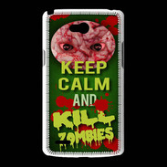 Coque LG L80 Keep Calm and Kill Zombies Vert