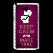 Coque LG L80 Keep Calm and Make cake Rose