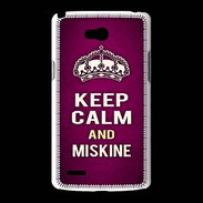 Coque LG L80 Keep Calm and Miskine Rose