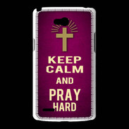 Coque LG L80 Keep Calm and Pray Christian Rose