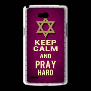 Coque LG L80 Keep Calm and Pray jewish Rose