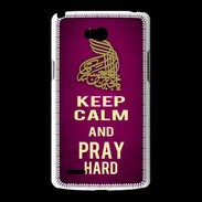 Coque LG L80 Keep Calm and Pray Muslim Rose