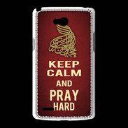 Coque LG L80 Keep Calm and Pray Muslim Rouge