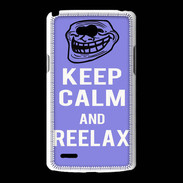 Coque LG L80 Keep Calm and Be Reelax Bleu
