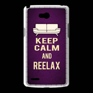Coque LG L80 Keep Calm and Reelax Violet