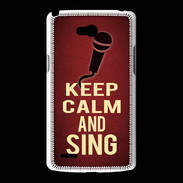 Coque LG L80 Keep Calm and Sing Rouge
