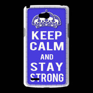 Coque LG L80 Keep Calm and Stay strong Bleu