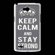 Coque LG L80 Keep Calm and Stay strong Gris