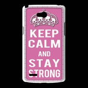 Coque LG L80 Keep Calm and Stay strong Rose