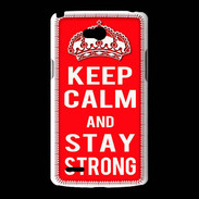 Coque LG L80 Keep Calm and Stay strong Rouge