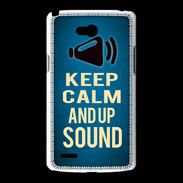 Coque LG L80 Keep Calm and Up Sound Bleu