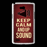 Coque LG L80 Keep Calm and Up Sound Rouge