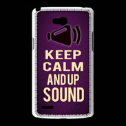 Coque LG L80 Keep Calm and Up Sound Violet
