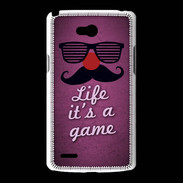 Coque LG L80 Life It's a game Rose ZG