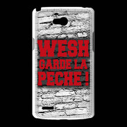 Coque LG L80 Wesh garde la pèche Rouge