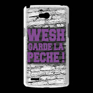 Coque LG L80 Wesh garde la pèche Violet