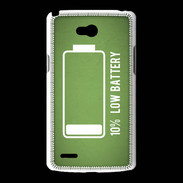 Coque LG L80 Low Battery vert ZG