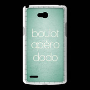 Coque LG L80 Boulot Apéro Dodo Vert ZG