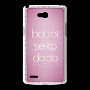 Coque LG L80 Boulot Sexo Dodo Rose ZG