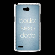 Coque LG L80 Boulot Sexo Dodo Bleu ZG