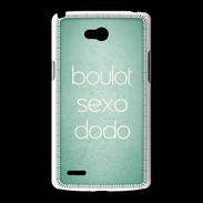 Coque LG L80 Boulot Sexo Dodo Vert ZG