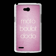 Coque LG L80 Moto Boulot Dodo rose ZG