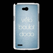 Coque LG L80 Vélo Boulot Dodo Bleu ZG