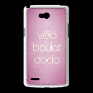 Coque LG L80 Vélo Boulot Dodo Rose ZG
