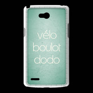 Coque LG L80 Vélo Boulot Dodo Vert ZG