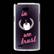 Coque LG L80 In anonymous We trust Rouge ZG