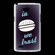 Coque LG L80 In Burger We trust Bleu ZG