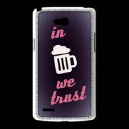Coque LG L80 In Beer We trust Rouge ZG