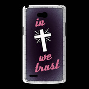 Coque LG L80 In Christ We trust Rouge ZG