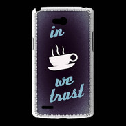 Coque LG L80 In Coffee We trust Bleu ZG