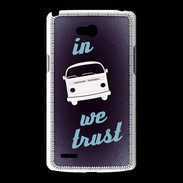 Coque LG L80 In Combi We trust Bleu ZG