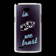 Coque LG L80 In Gamble We trust Bleu ZG