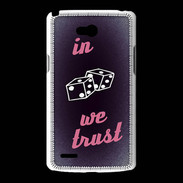 Coque LG L80 In Gamble We trust Rouge ZG