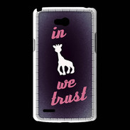 Coque LG L80 In Girafe We trust Rouge ZG