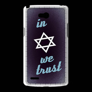 Coque LG L80 In Judaïsme We trust Bleu ZG 