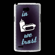 Coque LG L80 In Junk We trust Bleu ZG