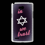 Coque LG L80 In Judaïsme We trust Rouge ZG 